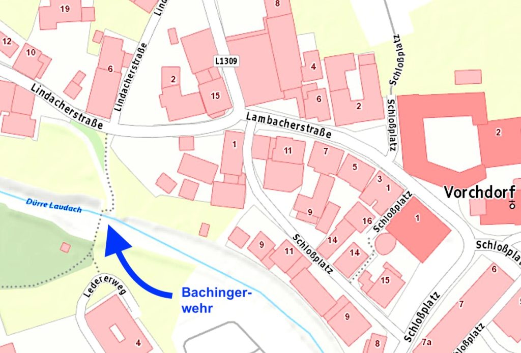 Karte Bachingerwehr